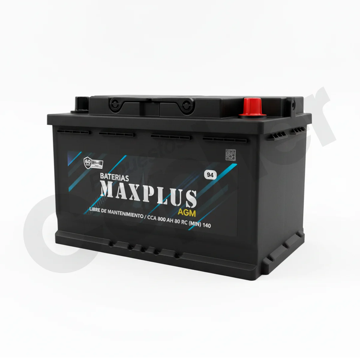 BATERIA MAXPLUS 94 AGM 800CCA 80AH - Imagen 2