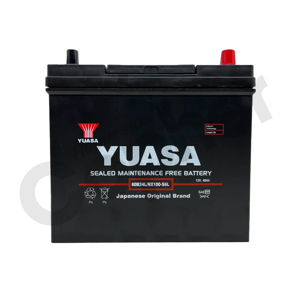 BATERIA YUASA 60B24L SMF 440CCA 48AH