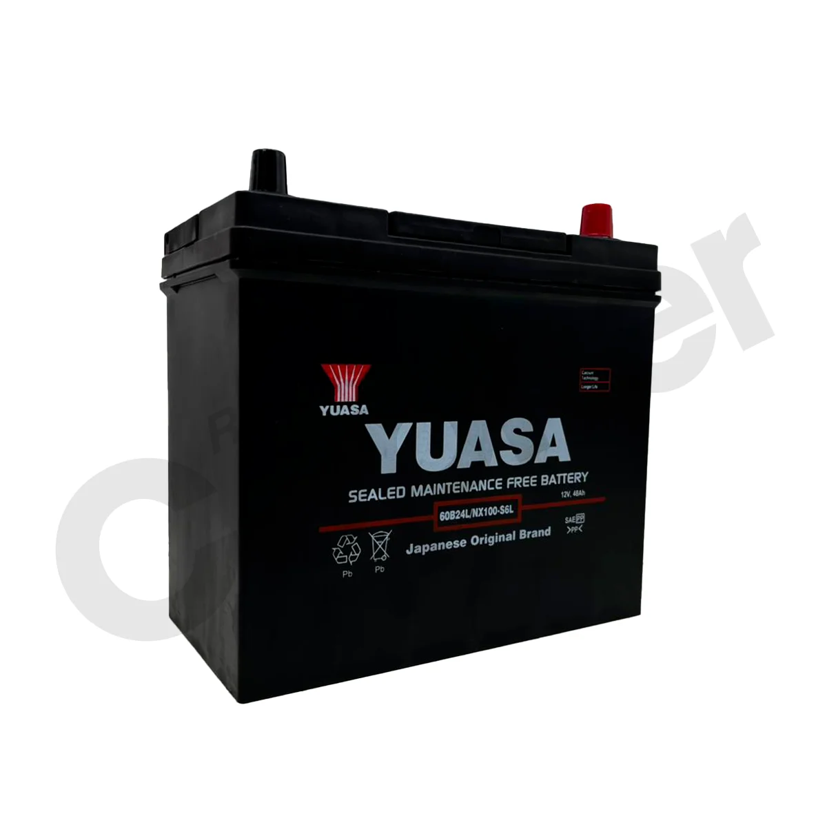 BATERIA YUASA 60B24L SMF 440CCA 48AH - Imagen 2