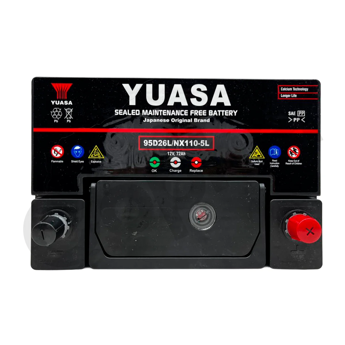 BATERIA YUASA 95D26L SMF 600CCA 65AH - Imagen 3